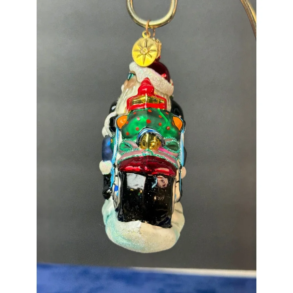 Harley Davidson Santa Motorcycle Christmas Ornament‎ Biker Petite free Wheeling